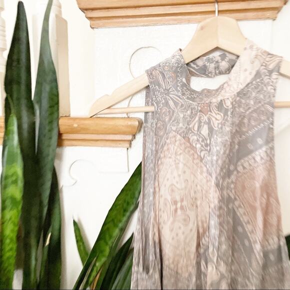 Free Poeple Mock neck Print Sleeveless Mini Dress - Picture 2 of 9